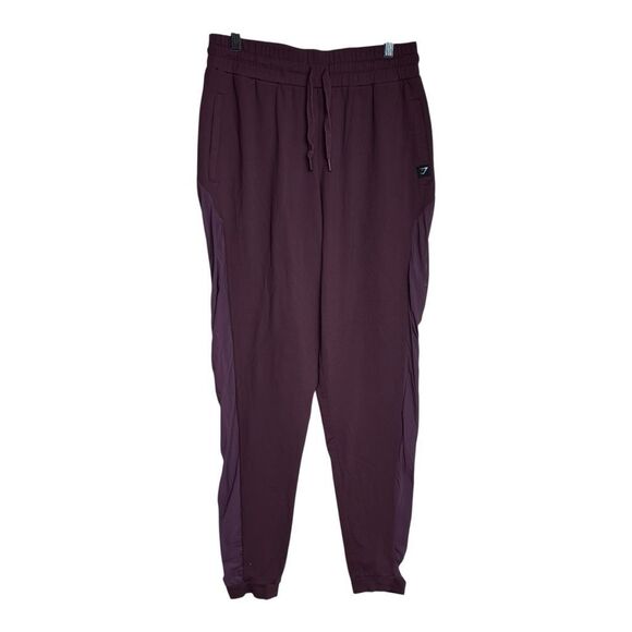 Gymshark Women's burgundy Jogger Mesh Panels Size large - Picture 1 of 7